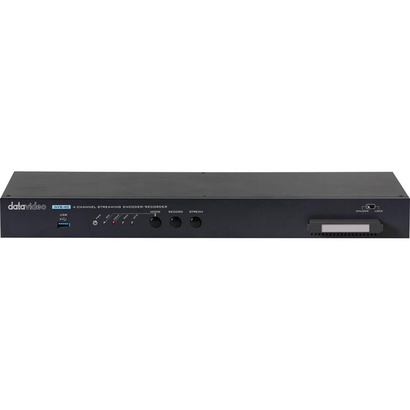 Datavideo NVS-40 4 Channel Simultaneous Streaming Encoder Recorder - DATANVS40