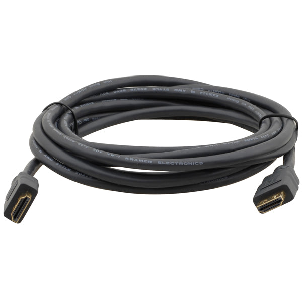Kramer Electronics C-MHM/MHM High-Speed HDMI Flexible Cable with Ethernet in Black or White 3D Broadcast