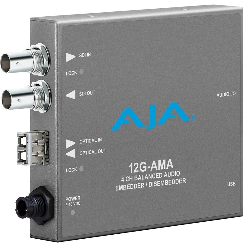 AJA 12G-AMA-R 12G-SDI Input and Output up to 4K/UltraHD with LC Fibre Receiver