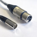 Evolution Mini Male XLR3 to Standard XLR3 Female - XLR3-MINIMALE-XLR3-FEMALE