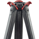 Sachtler 4585 flowtech 75 aktiv Carbon Fibre Tripod with Mid-Level Spreader and Rubber Feet