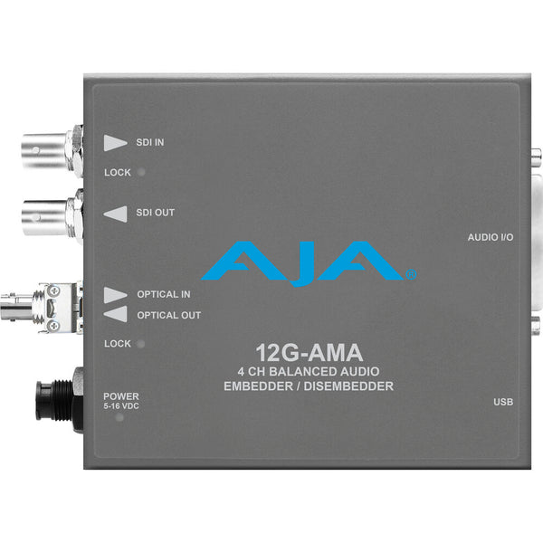 AJA 12G-AMA-R-ST 12G-SDI Input and Output up to 4K/UltraHD with ST Fibre Receiver