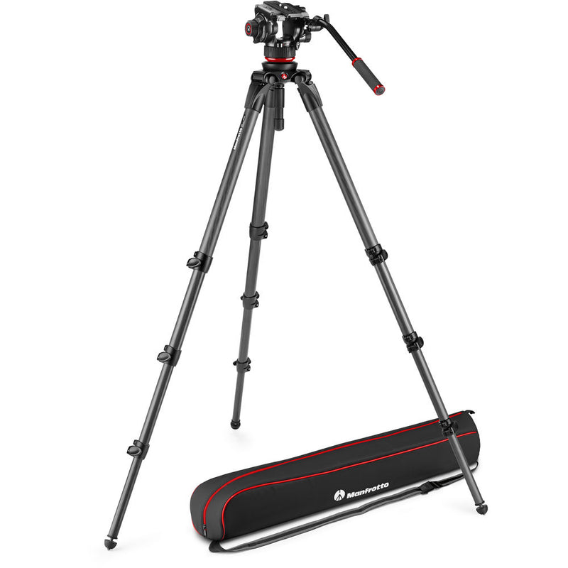 Manfrotto 504X Fluid Video Head with 536 CF Single Leg Tripod - MVK504XCTALL