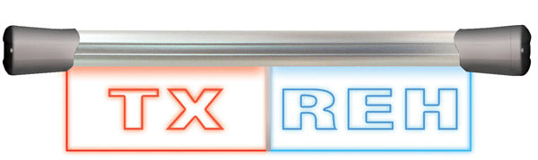 Sonifex LED Twin Flush Mounting 2 x 20cm TRANSMISSION & REHEARSAL Sign - LD-40F2TX-REH
