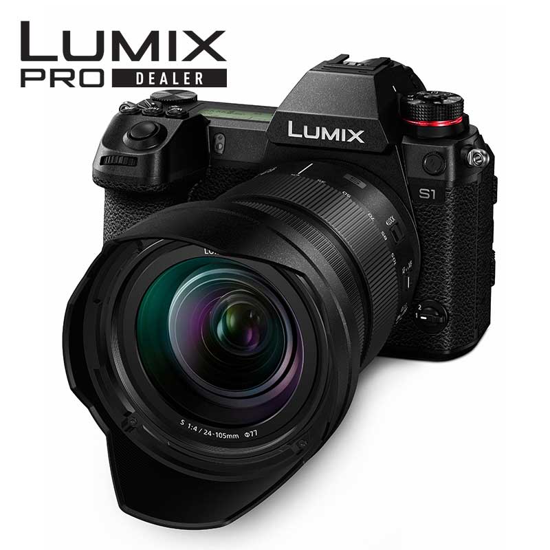 PANASONIC DC-S1M LUMIX Full Frame Digital Mirrorless Camera 24.2MP MOS Sensor with L-Mount 24-105mm Lens - PANDCS1MEK