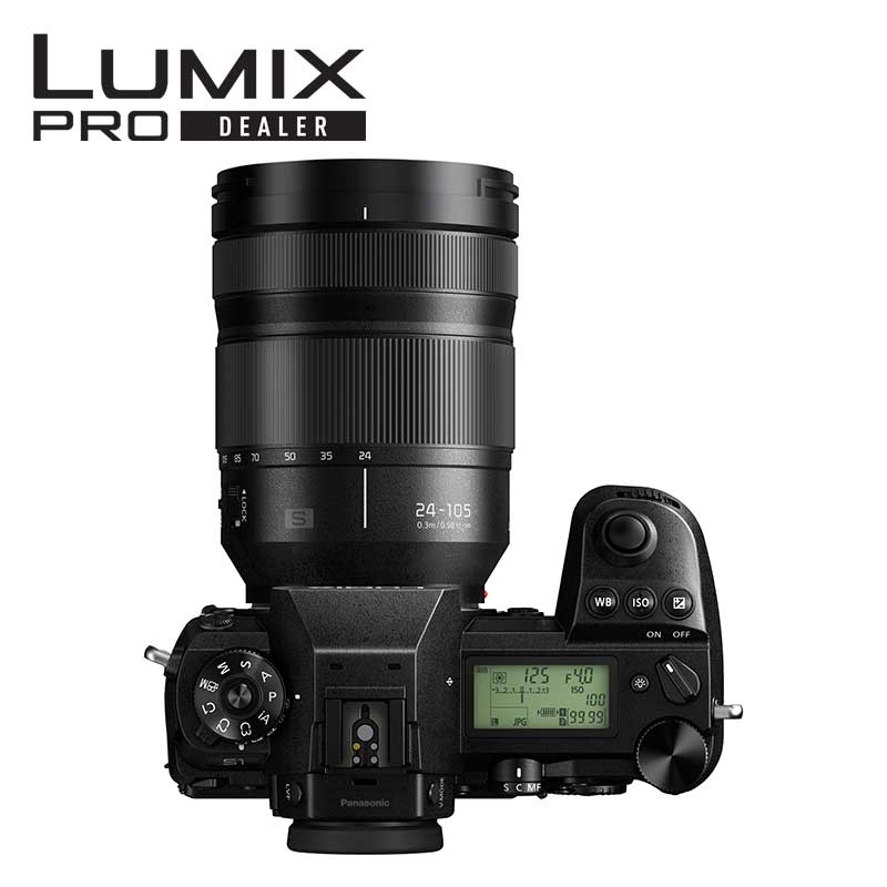 PANASONIC DC-S1M LUMIX Full Frame Digital Mirrorless Camera 24.2MP MOS Sensor with L-Mount 24-105mm Lens - PANDCS1MEK