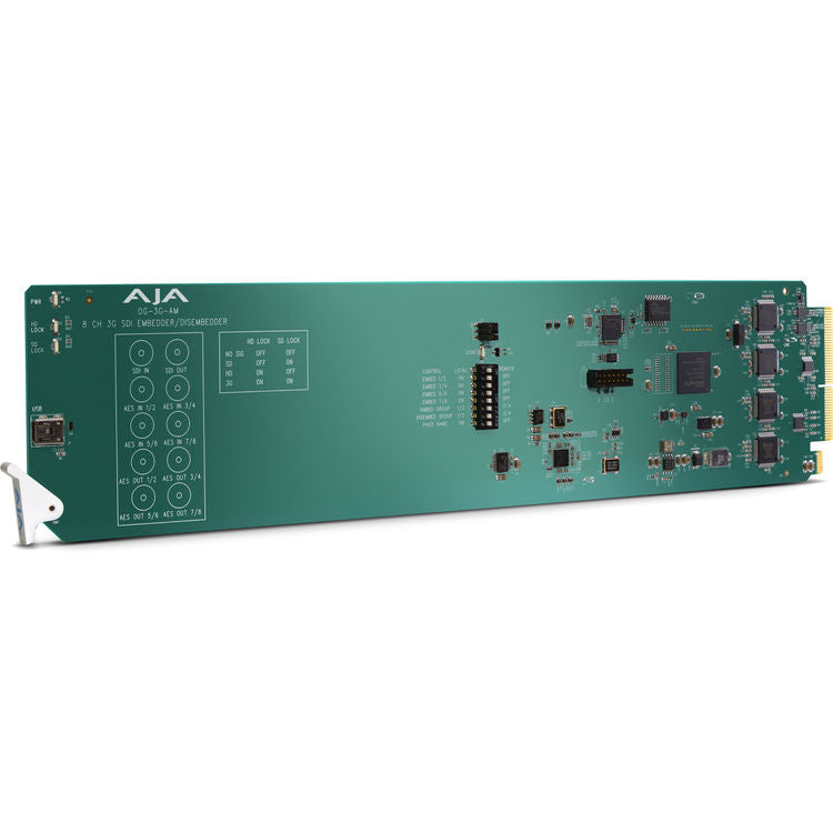 AJA OG-3G-AMD openGear 3G-SDI 8-Channel 24-bit AES Embedder/Disembedder