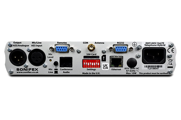 Sonifex DHY-04VS Digital VoLTE 4G/3G/2G TBU AES/EBU Analogue Ethernet Rack Mounted