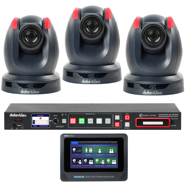 DATAVIDEO PTC-285NDI 4k 3x Camera Auto Tracking Basic Streaming Kit - DV-ATP4KSB
