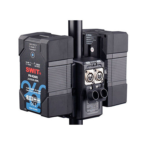 SWIT TD-R210S 500W Super High load 48V/24V Flexible Stand-mounted Adaptor for dual batterieS V-mount