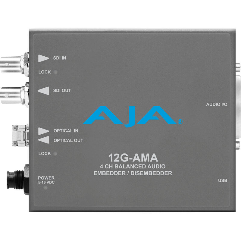 AJA 12G-AMA-TR 12G-SDI Input and Output up to 4K/UltraHD with LC Fibre Transceiver
