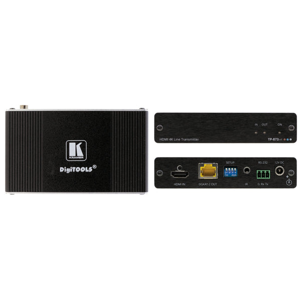 Kramer Electronics TP-873xr 4K HDR HDMI PoC Transmitter with RS−232 & IR over Long-Reach DGKat 2.0