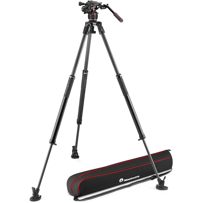 Manfrotto Nitrotech 608 Series with 635 Fast Single-Leg Carbon Tripod - MVK608SNGFC