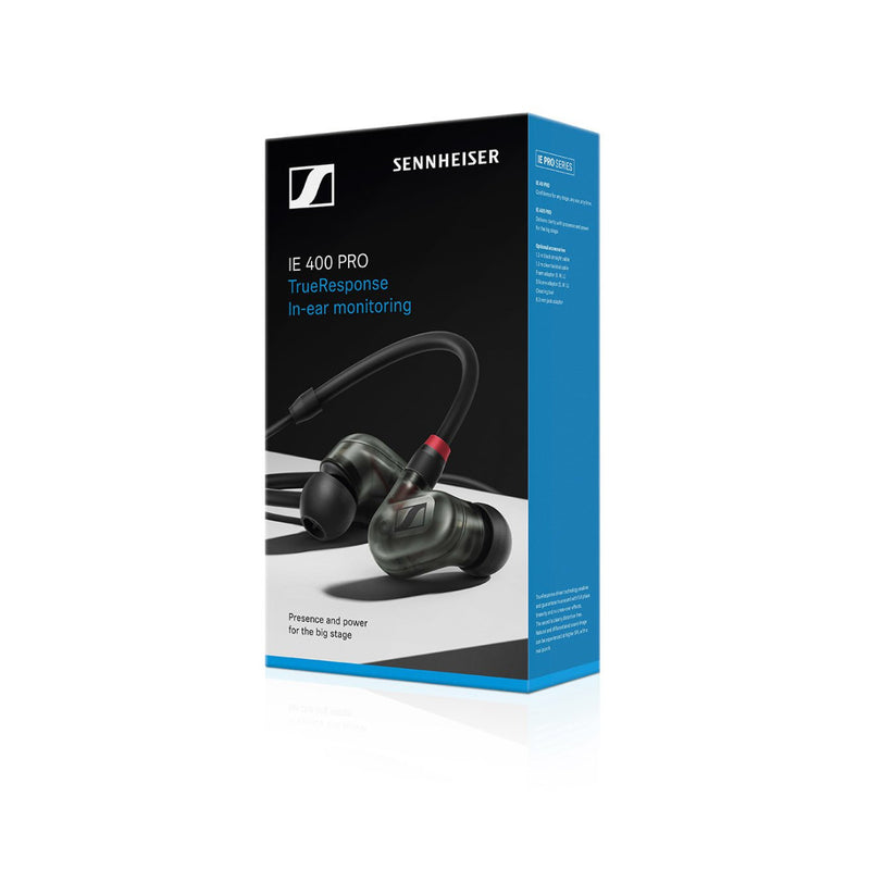 Sennheiser IE 400 PRO SMOKY BLACK Dynamic In-Ear Monitoring Headphones - 507483