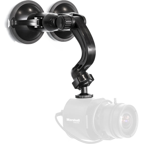 Marshall Electronics Dual Suction Cup Glass Mount with Adjustable Tilt Arm & 1/4-20-inch Thread Mount - CVM-9
