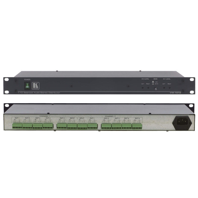 Kramer Electronics VM-1610 1:10 Balanced Stereo Audio Distribution Amplifier