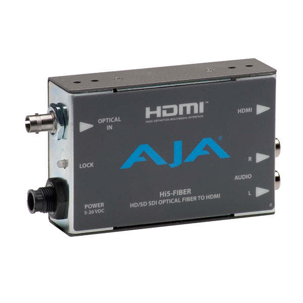 AJA HI5-Fiber HD/SD-SDI over Fiber To HDMI Mini Converter - HI5-FIBER-R1