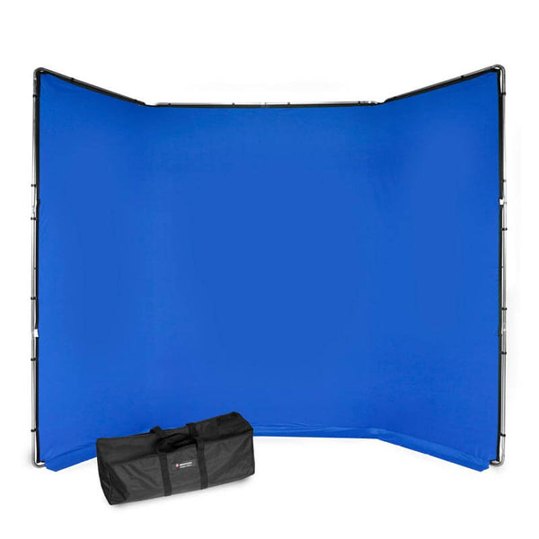 Manfrotto Chroma Key FX 4x2.9m Background Kit Blue with Frame - MLBG4301KB