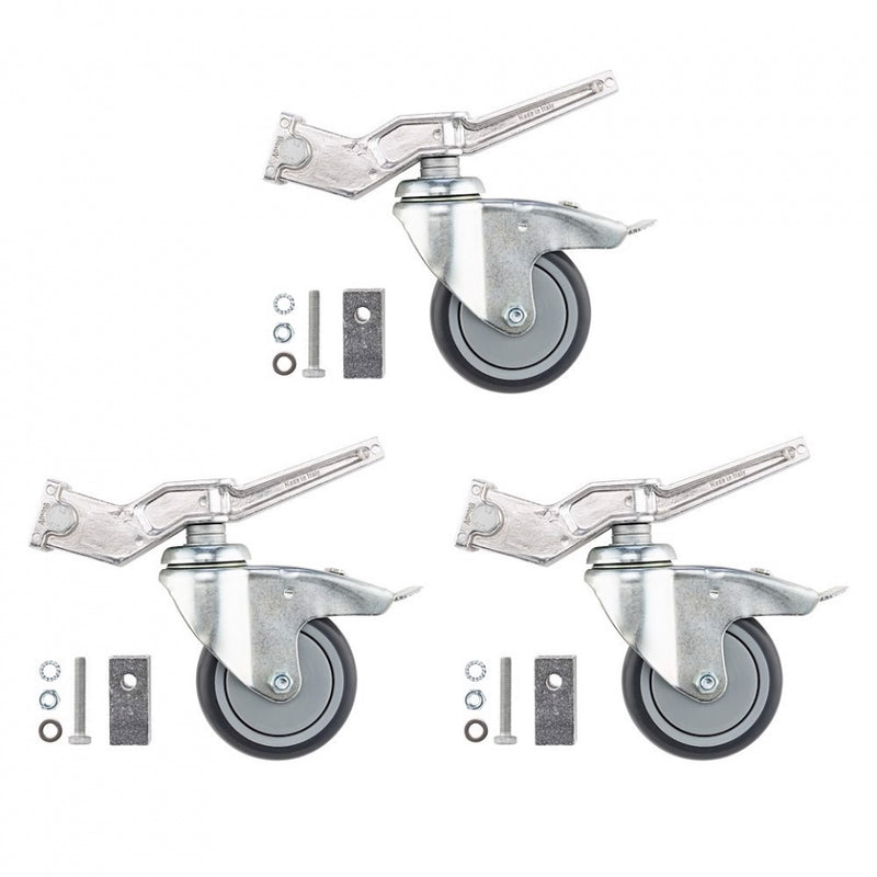 Avenger A9000NB Set of 3 Braked Wheels Black or Silver