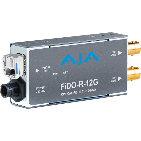 AJA FiDO-R-12G 1-Channel Single-Mode LC Fiber to 12G-SDI Receiver