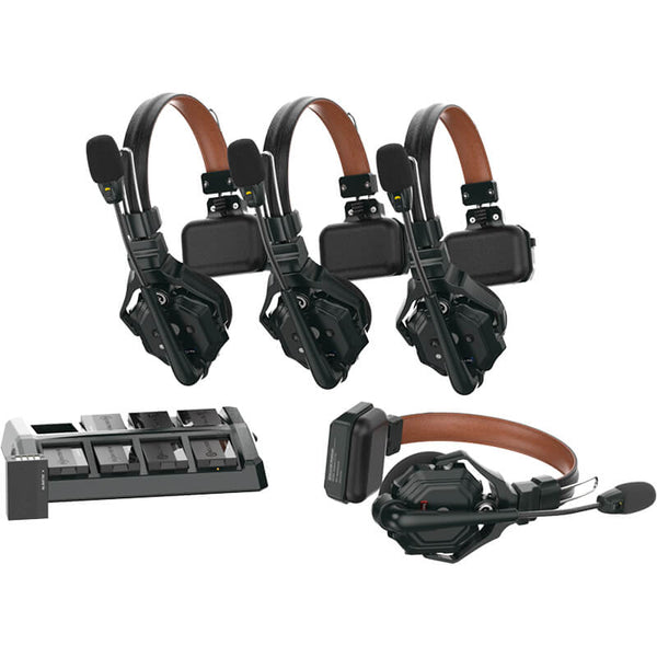 Hollyland Solidcom C1 PRO 4S Wireless Intercom System with 4 ENC Headsets - HL-SOL-C1-PRO-4S (IN STOCK NOW)