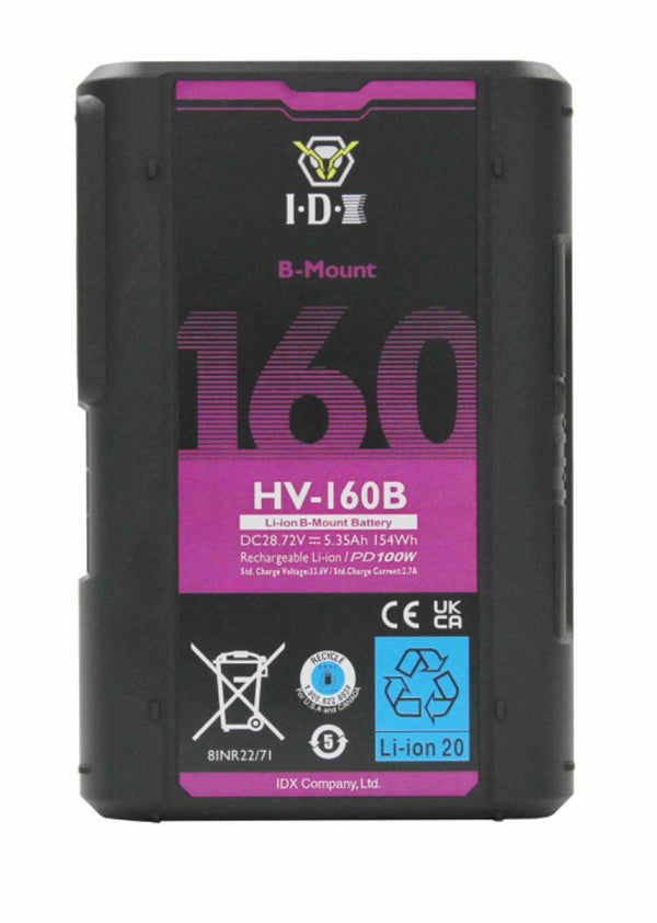 IDX HV-160B 153Wh 28V B-Mount Battery