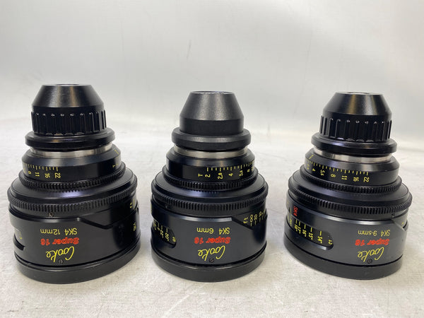 Cooke SK4 Super 16 Lenses 6mm 9.5mm & 12mm (USED)