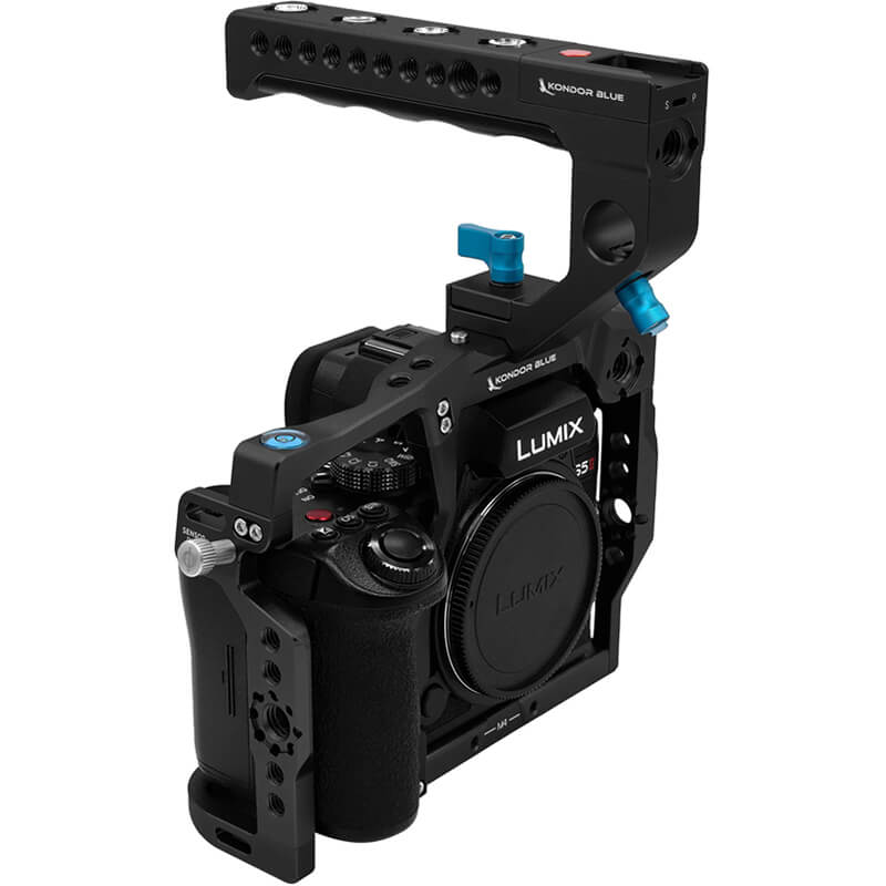 KONDOR BLUE Panasonic DC-S5II/X Cage w/ Top Handle Black - KONPS5IIBk