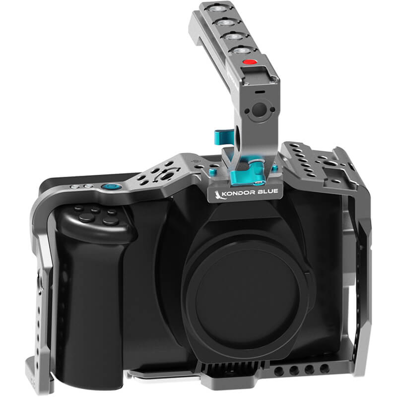 Kondor Blue Blackmagic Pocket 6K Pro and G2 Cage w/ Top Handle SPACE GREY - KONBMPCC6KP