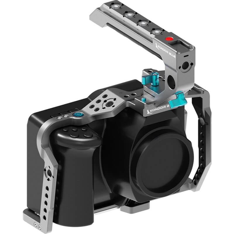 Kondor Blue Blackmagic Pocket 6K Pro and G2 Cage w/ Top Handle SPACE GREY - KONBMPCC6KP