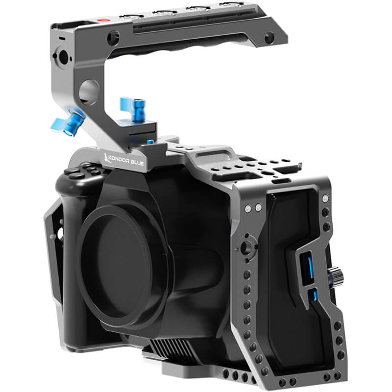 Kondor Blue Blackmagic Pocket 6K Pro and G2 Cage w/ Top Handle SPACE GREY - KONBMPCC6KP