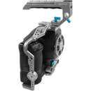 Kondor Blue Blackmagic Pocket 6K Pro and G2 Battery Grip Cage with Top Handle Space Gray - KONBMPCC6KPGripTH