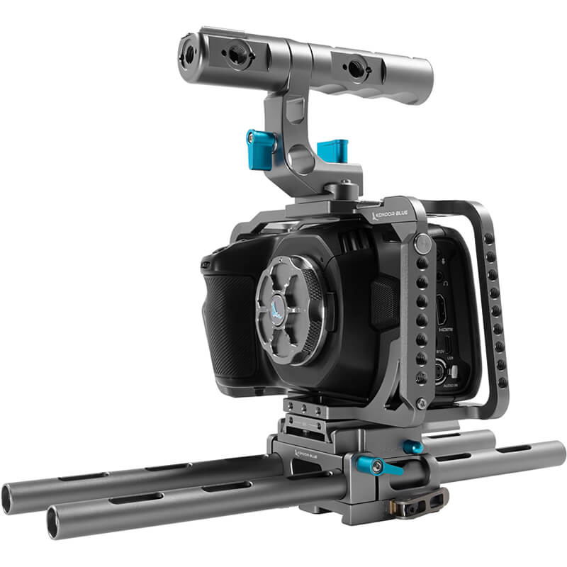 Kondor Blue Blackmagic Pocket 4K/6K Base Rig SPACE GRAY - KONBMPCCBaseRig