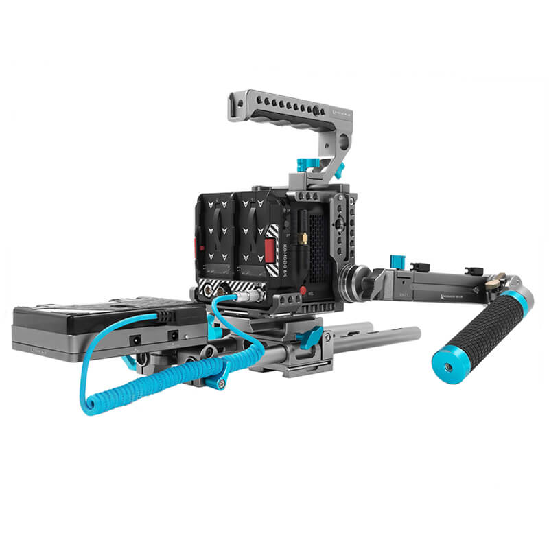 Kondor Blue RED Komodo Ultimate Rig SPACE GRAY V-MOUNT/GOLD-MOUNT - KONKOMUrig