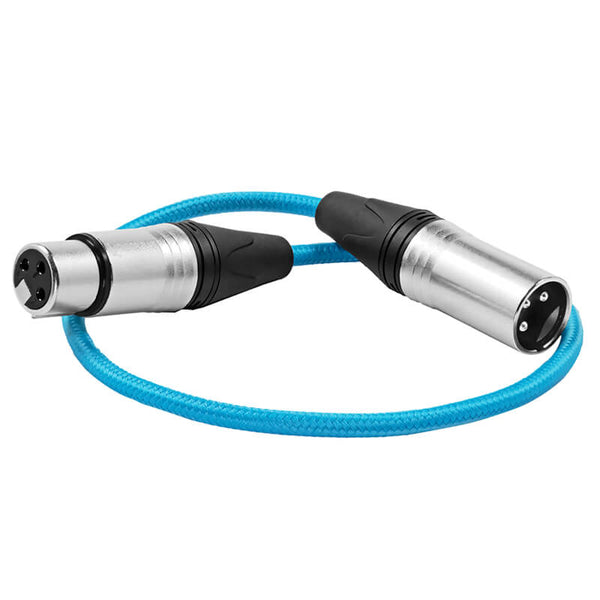 Kondor Blue 18" Male XLR to Female XLR Audio Cable for On-Camera Mics - KONMXLRF18