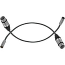 Kondor Blue Mini XLR Male to XLR Female 16" Audio Cable 2 Pack for BMPCC & C70 Black - KONMXLRMF16BK