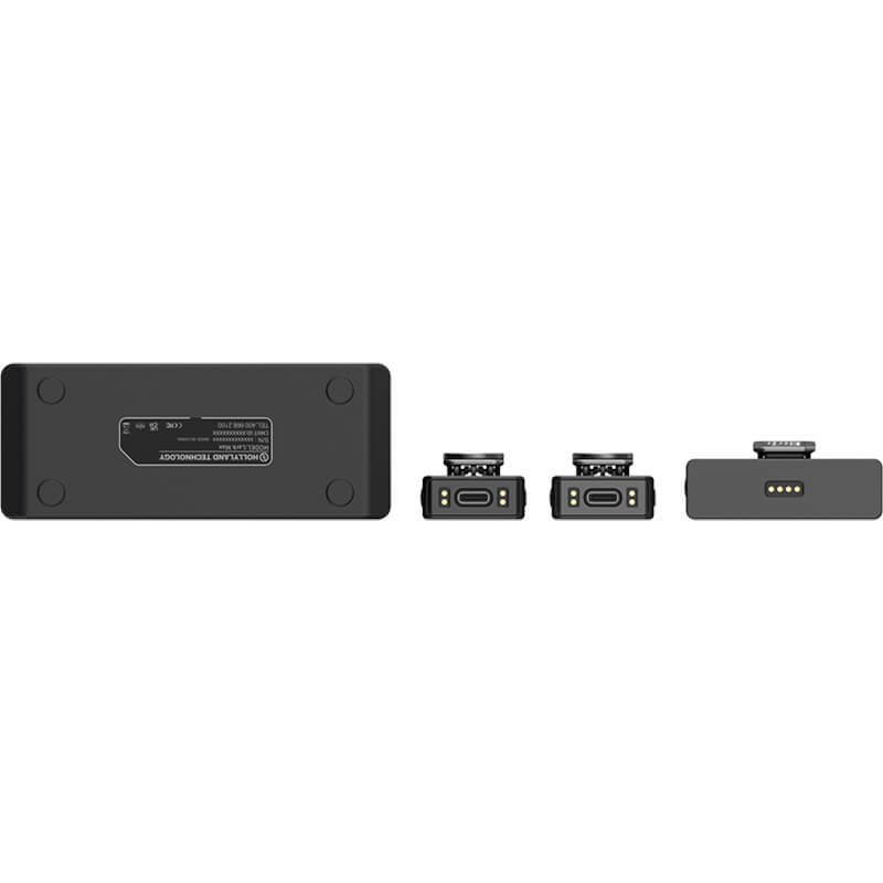 HOLLYLAND LARK MAX DUO All-in-One Wireless Lavalier Microphone System Duo Black - HL-LARK-MAX-DUO-B