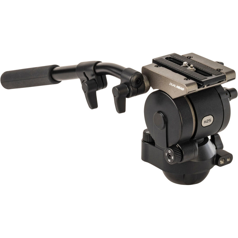 LIBEC H25 75mm Ball and Flat Base Tripod Head with a PH-6B Payload 5kg
