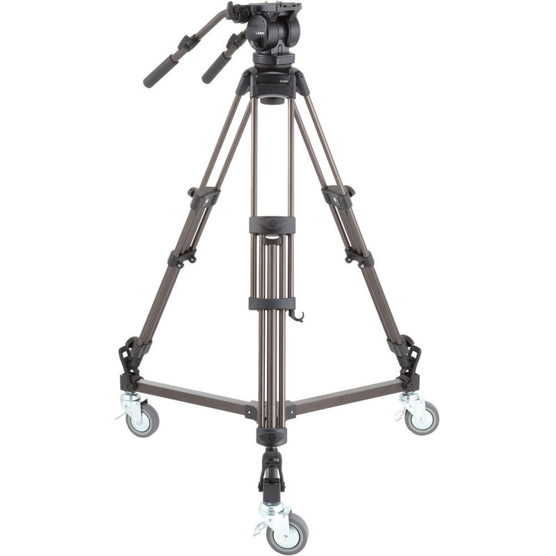 Libec LX10 Studio 100mm Tripod System with Dolly System supports up to 16KG