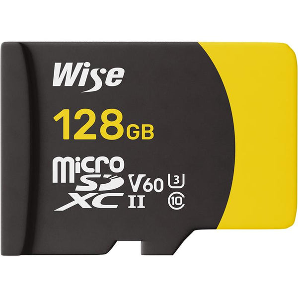 WISE Advanced mSD-S128 128GB microSDXC UHS-II V60 Memory Card - WISEMSDS128