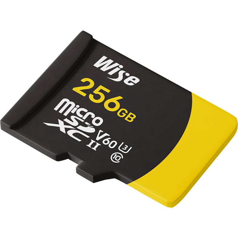 WISE Advanced mSD-S256 256GB microSDXC UHS-II V60 Memory Card - WISEMSDS256