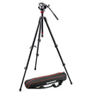 Manfrotto MVH500AH,755XBK 500 Flat Base Tripod and Aluminium Legs