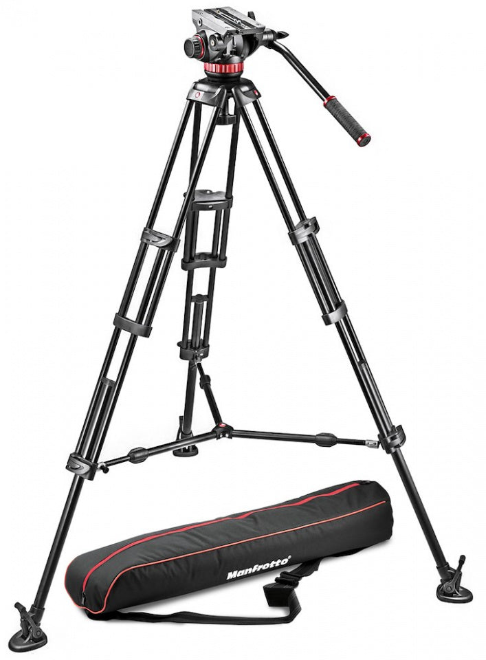 Manfrotto MVH502A,546BK-1 Tripod with Fluid Video Head Aluminium with Sliding Plate