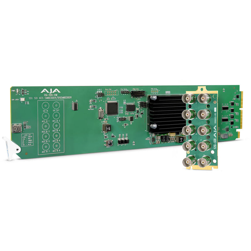 AJA OG-12G-AM openGear 16-Channel AES/EBU Audio Embedder/Disembedder - OG-12G-AM-R0