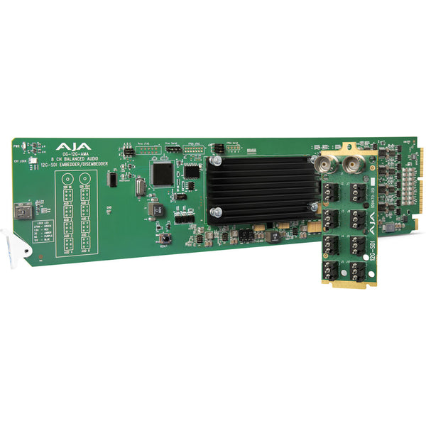 AJA OG-12G-AMA openGear 12G-SDI Analog Audio Embedder/Disembedder - OG-12G-AMA-R0