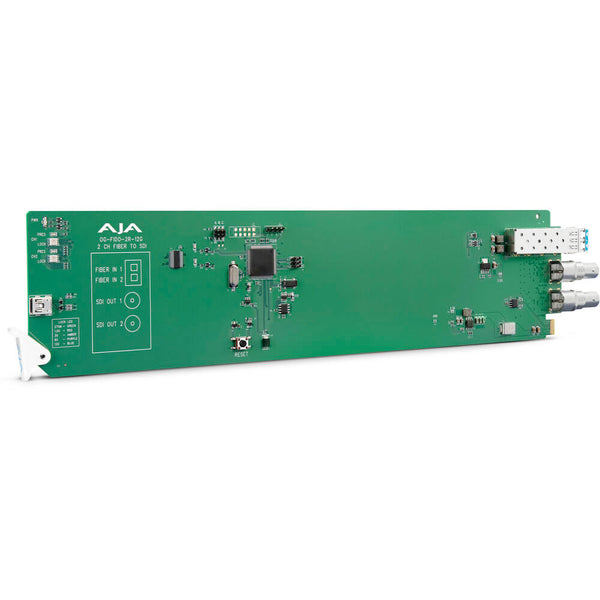 AJA OG-FIDO-2R-12G openGear 2-Channel Single-Mode LC Fiber to 12G-SDI Receiver