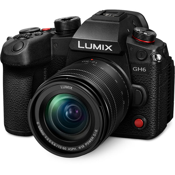 Panasonic DC-GH6E LUMIX 5.7K ProRes Capable Micro Four Thirds Hybrid Mirrorless Camera with H-FS12060E Lens - PANDCGH6ME