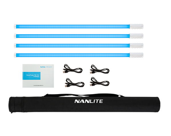 Nanlite PavoTube T8-7X RGBWW LED Pixel Tube 4 Kit - PAVOT87X4K (15-202-4KIT)