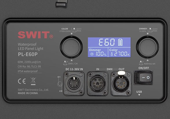 SWIT PL-E60P 60W IP54 waterproof SMD Panel LED Light