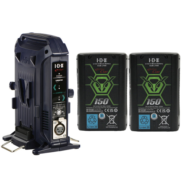 IDX PROMO.CUEJ150/2X 2x CUE-J150 Batteries & 1x FREE VL-2X Charger (BLACK FRIDAY OFFER)